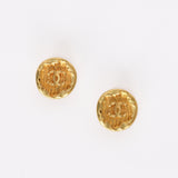 Chanel CC Gold Oval Earrings