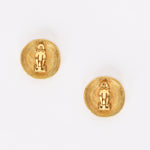 Chanel CC Gold Oval Earrings