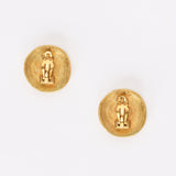 Chanel CC Gold Oval Earrings