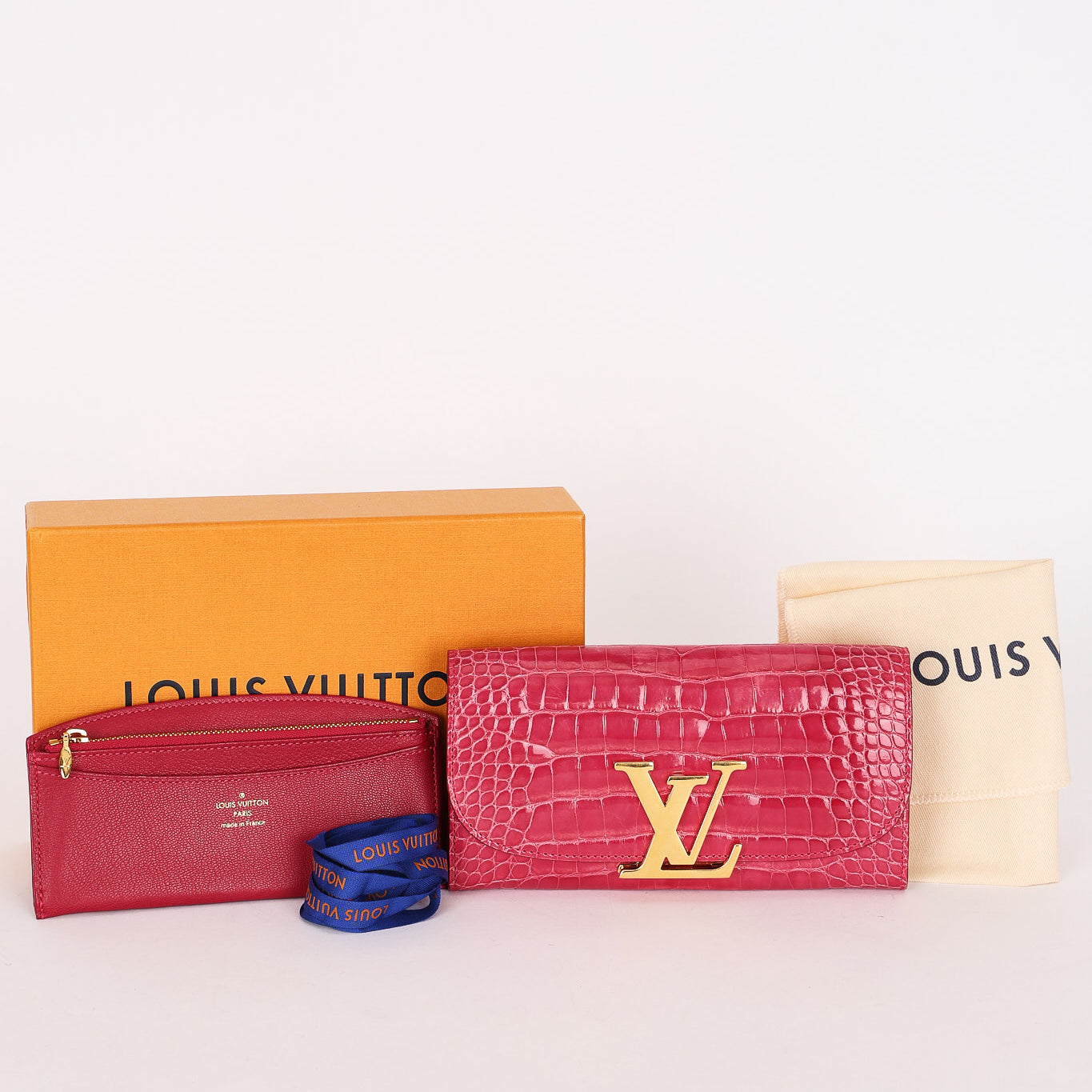 Limited Edition Louis Vuitton Capucines Wallet Pink Crocodile 2019