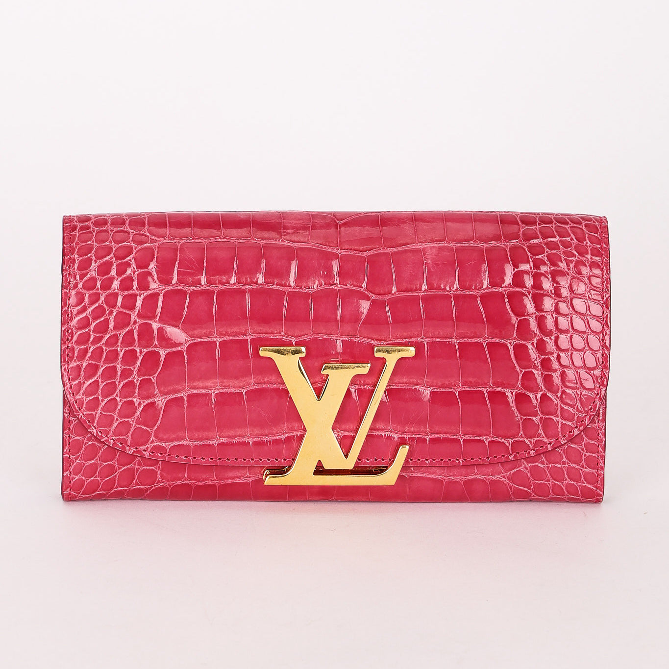 Limited Edition Louis Vuitton Capucines Wallet Pink Crocodile 2019