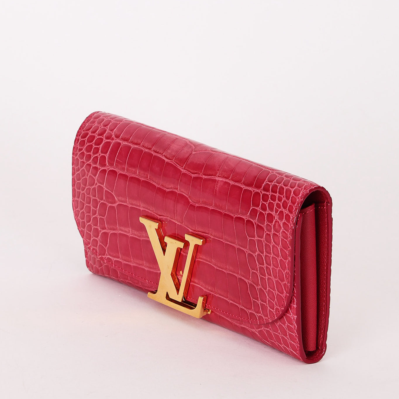 Limited Edition Louis Vuitton Capucines Wallet Pink Crocodile 2019