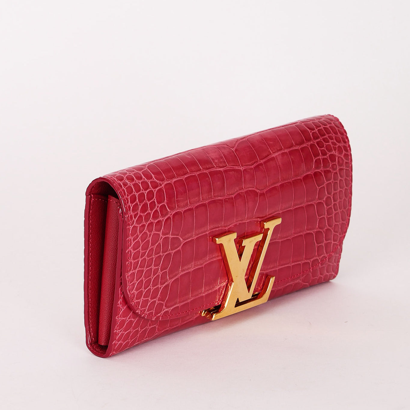 Limited Edition Louis Vuitton Capucines Wallet Pink Crocodile 2019