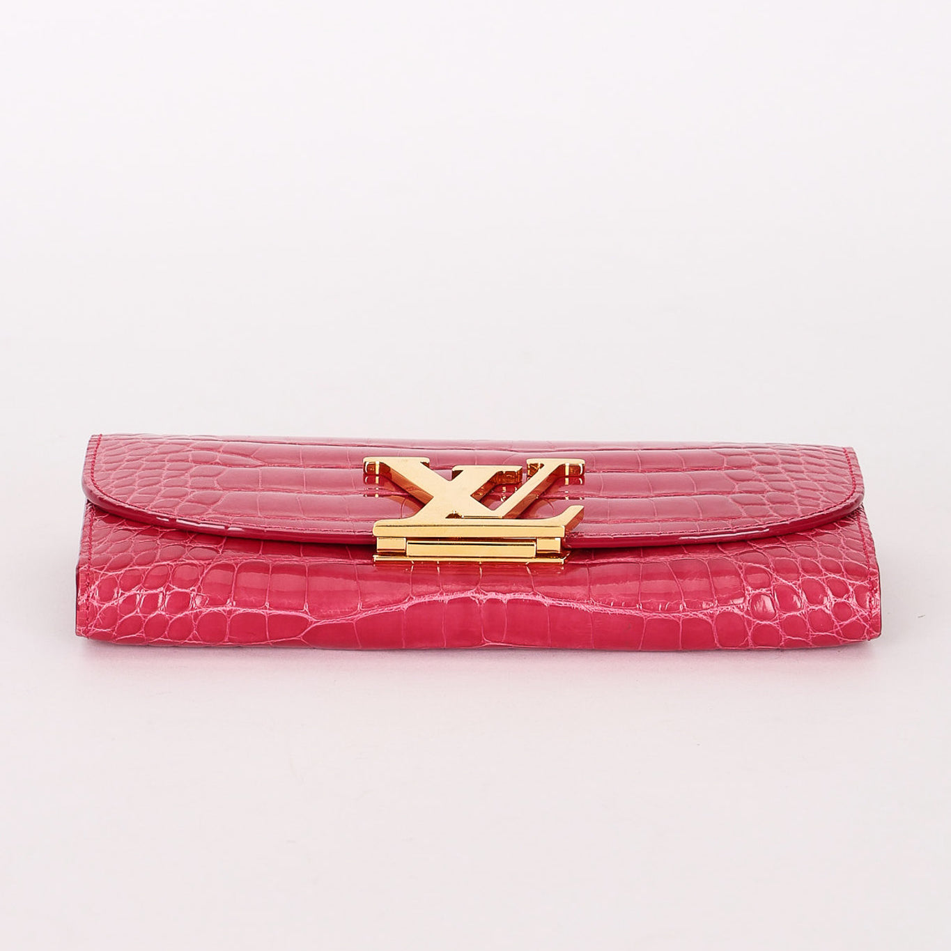 Limited Edition Louis Vuitton Capucines Wallet Pink Crocodile 2019