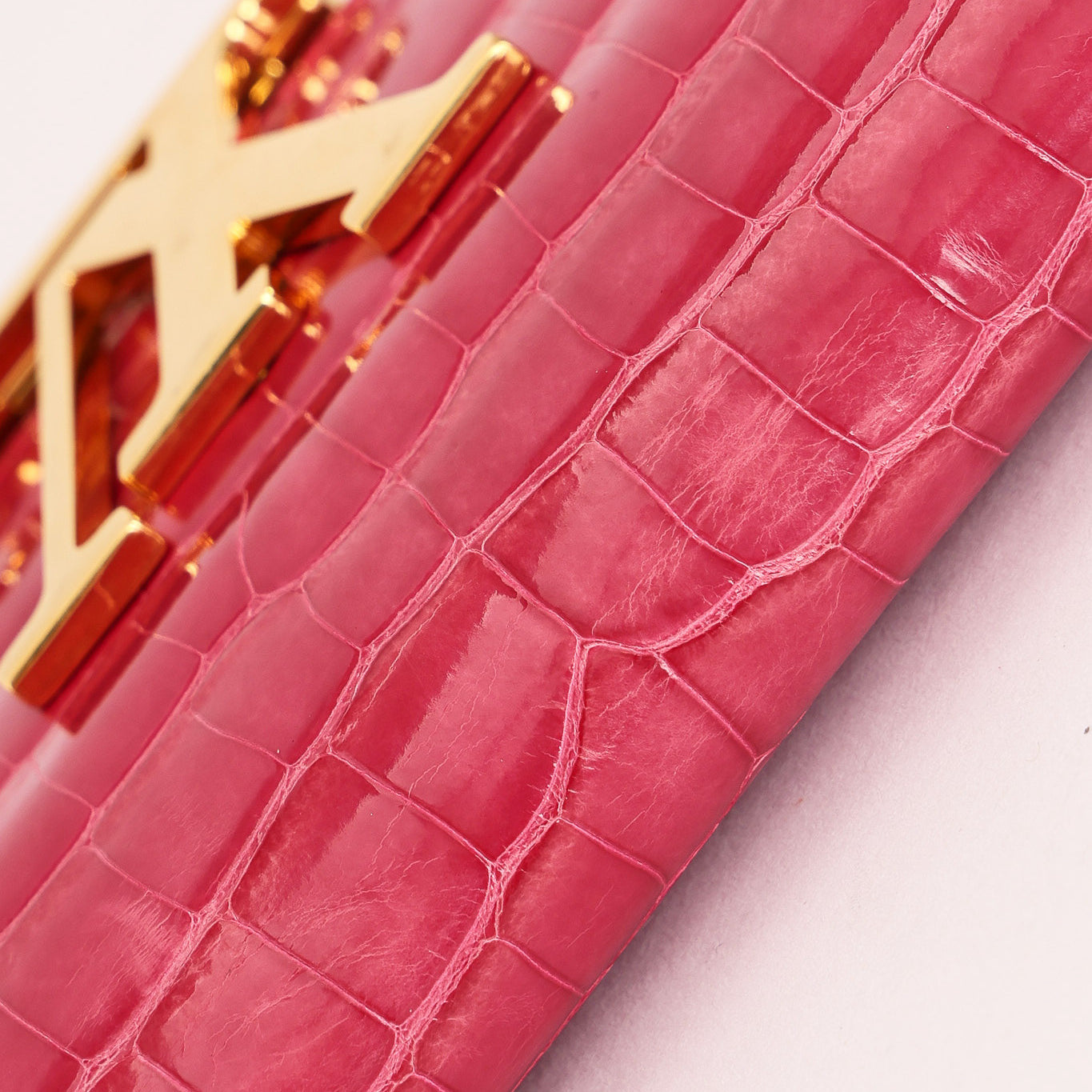 Limited Edition Louis Vuitton Capucines Wallet Pink Crocodile 2019