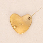Chanel 1995 CC Heart Brooch 24K GP