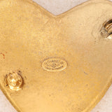 Chanel 1995 CC Heart Brooch 24K GP - Drop 24