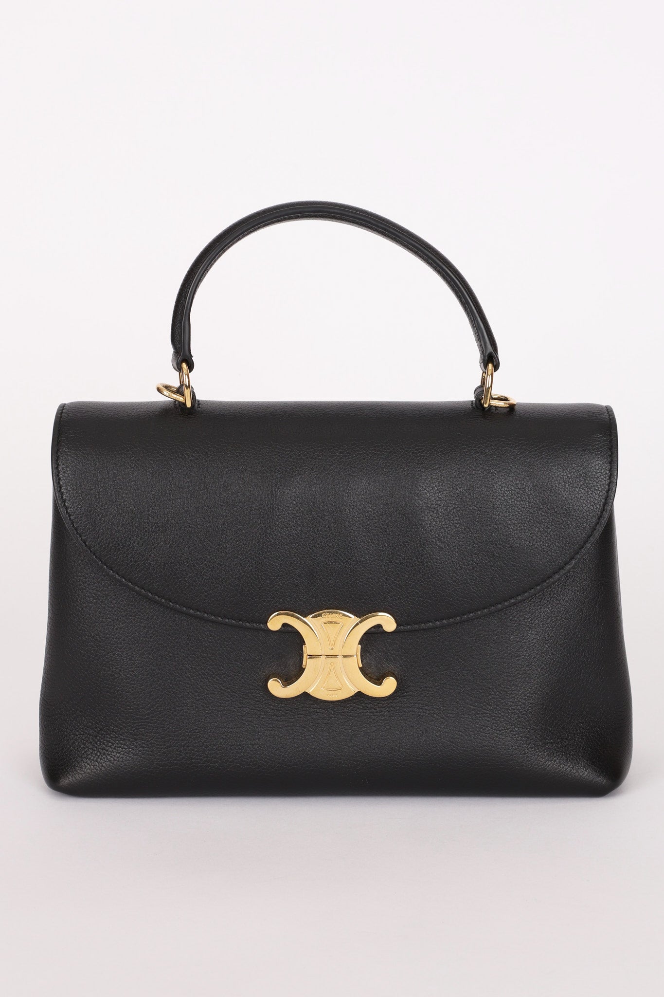 Celine Medium Nino Bag Black Grained Calfskin