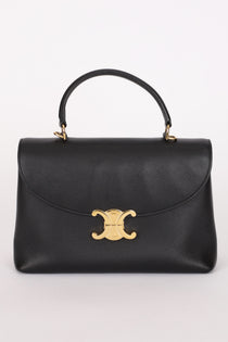 Celine Medium Nino Bag Black Grained Calfskin