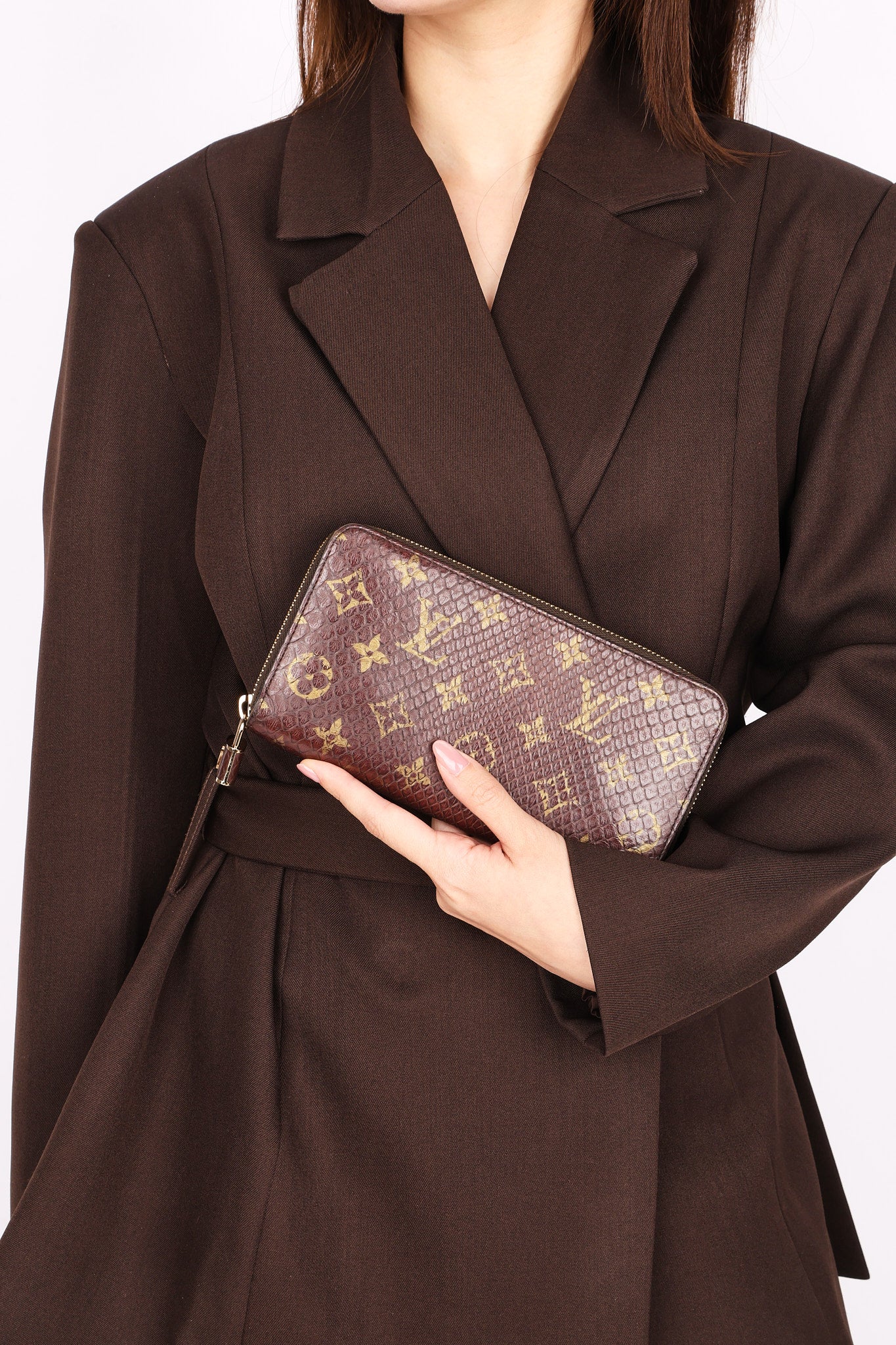 Louis Vuitton Monogram Watersnake Zippy Long Wallet
