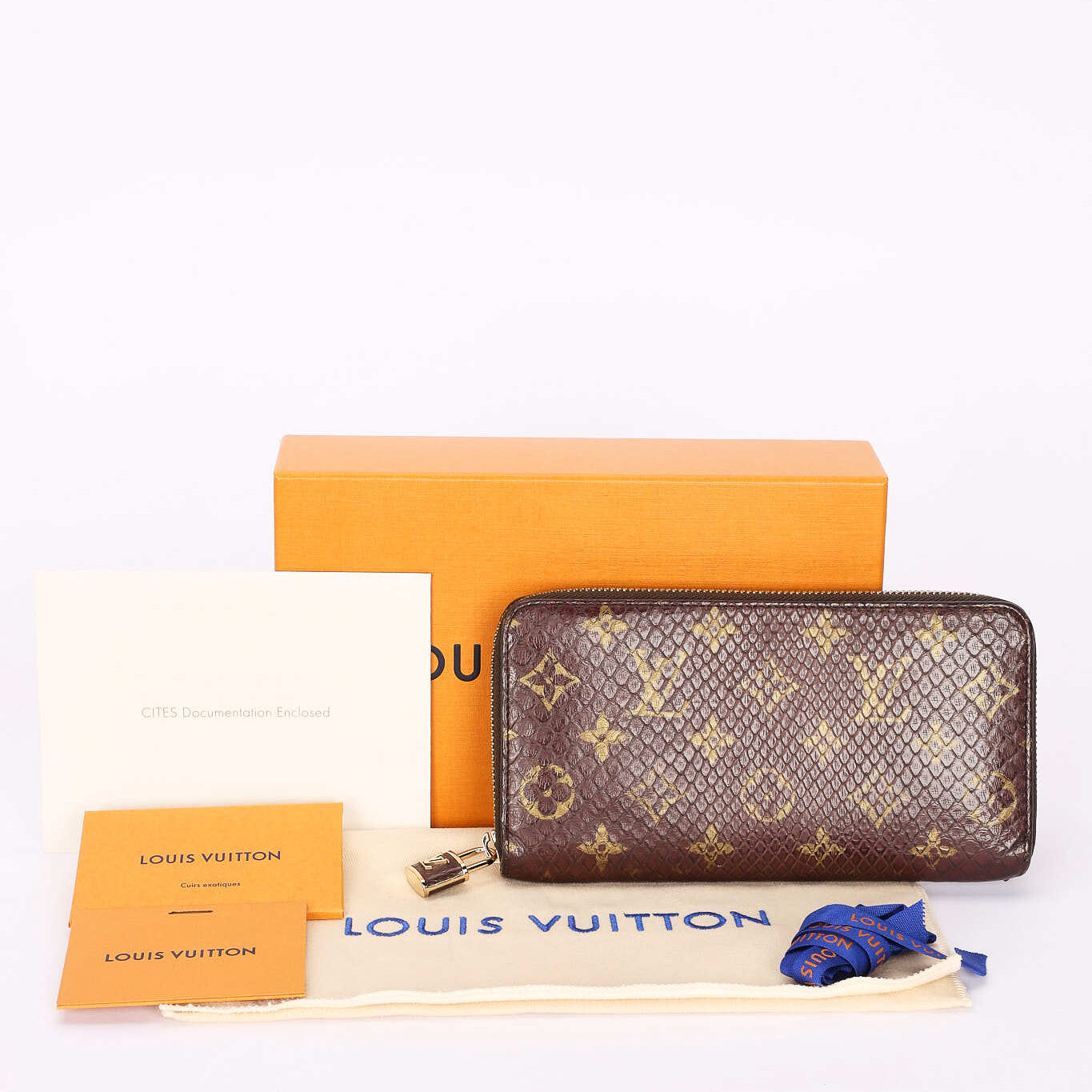 Louis Vuitton Monogram Watersnake Zippy Long Wallet