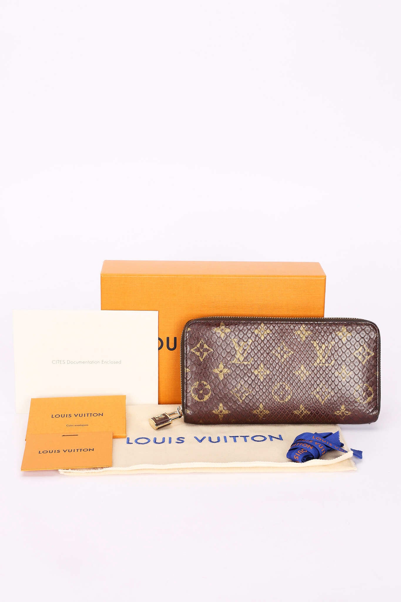 Louis Vuitton Monogram Watersnake Zippy Long Wallet