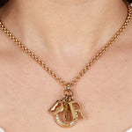 Dior Gold Logo Diamond Necklace