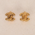 Chanel 1990s CC Clip-On Earrings 24K GP