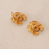 Chanel 1990s CC Clip-On Earrings 24K GP