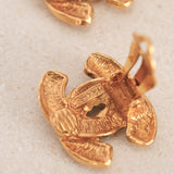 Chanel 1990s CC Clip-On Earrings 24K GP