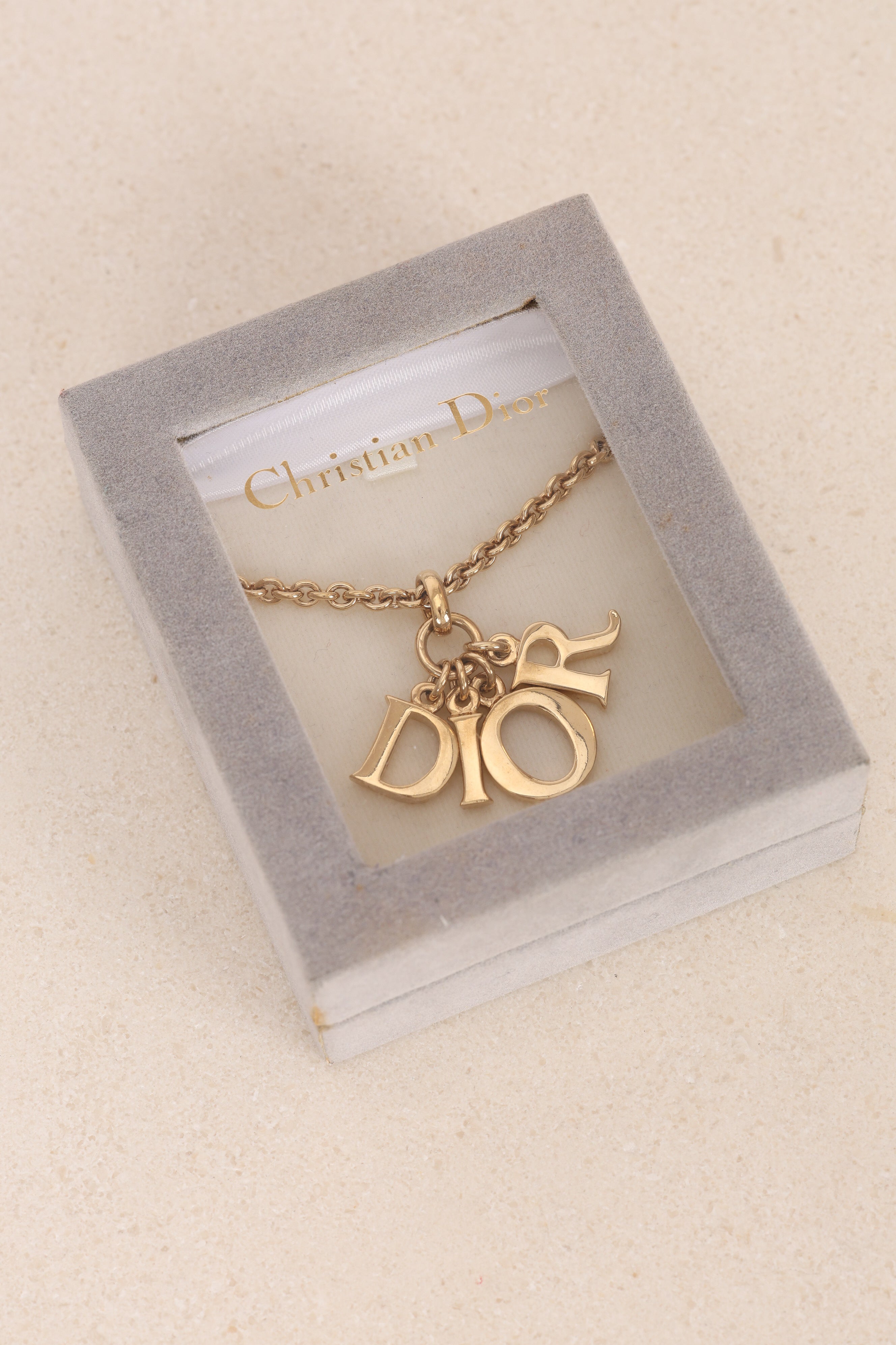 Dior Gold Logo Necklace