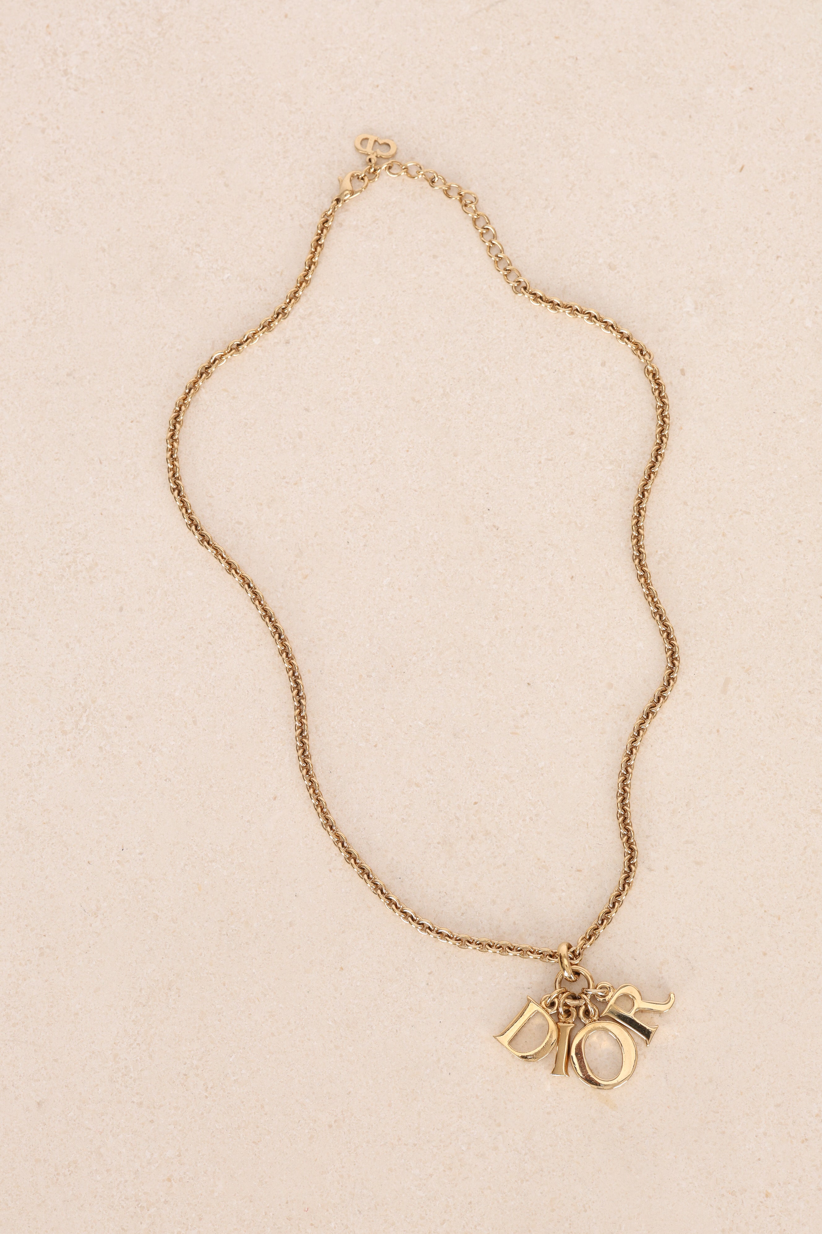 Dior Gold Logo Necklace