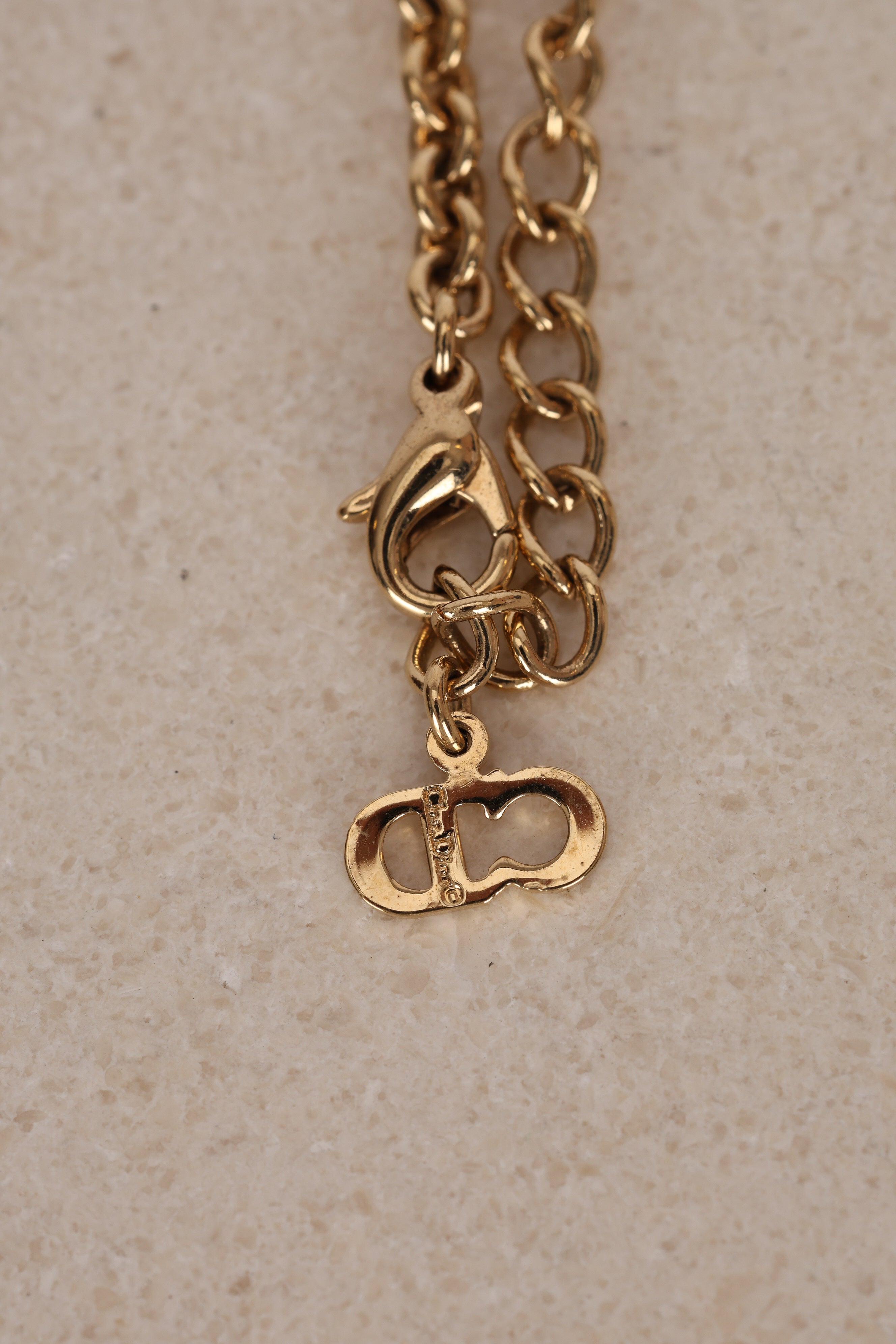 Dior Gold Logo Necklace