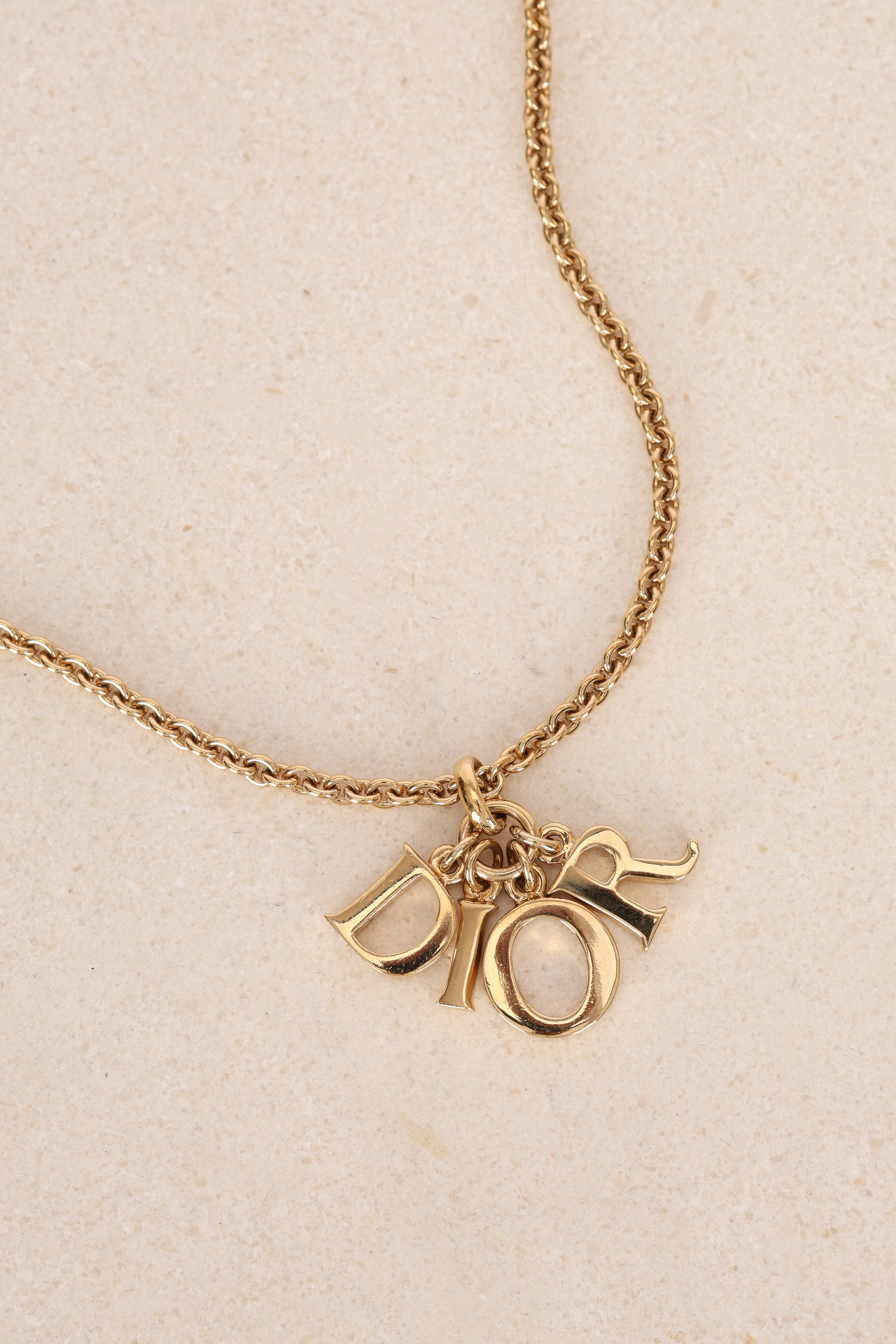 Dior Gold Logo Necklace