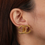 Chanel Gold CC Clip-On Earrings