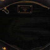 Prada Vitello Trimmed Paglia Frame Bag