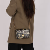 Limited Edition Chanel Paris-New York Croc Embossed Graffiti Reissue Wallet on Chain 2019 AGHW