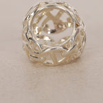 Hermès SIlver Chaine D'Ancre Enchaine TGM Ring, Size US 4.5 - Drop 12