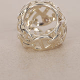 Hermès SIlver Chaine D'Ancre Enchaine TGM Ring, Size US 4.5 - Drop 12