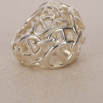 Hermès SIlver Chaine D'Ancre Enchaine TGM Ring, Size US 4.5 - Drop 12