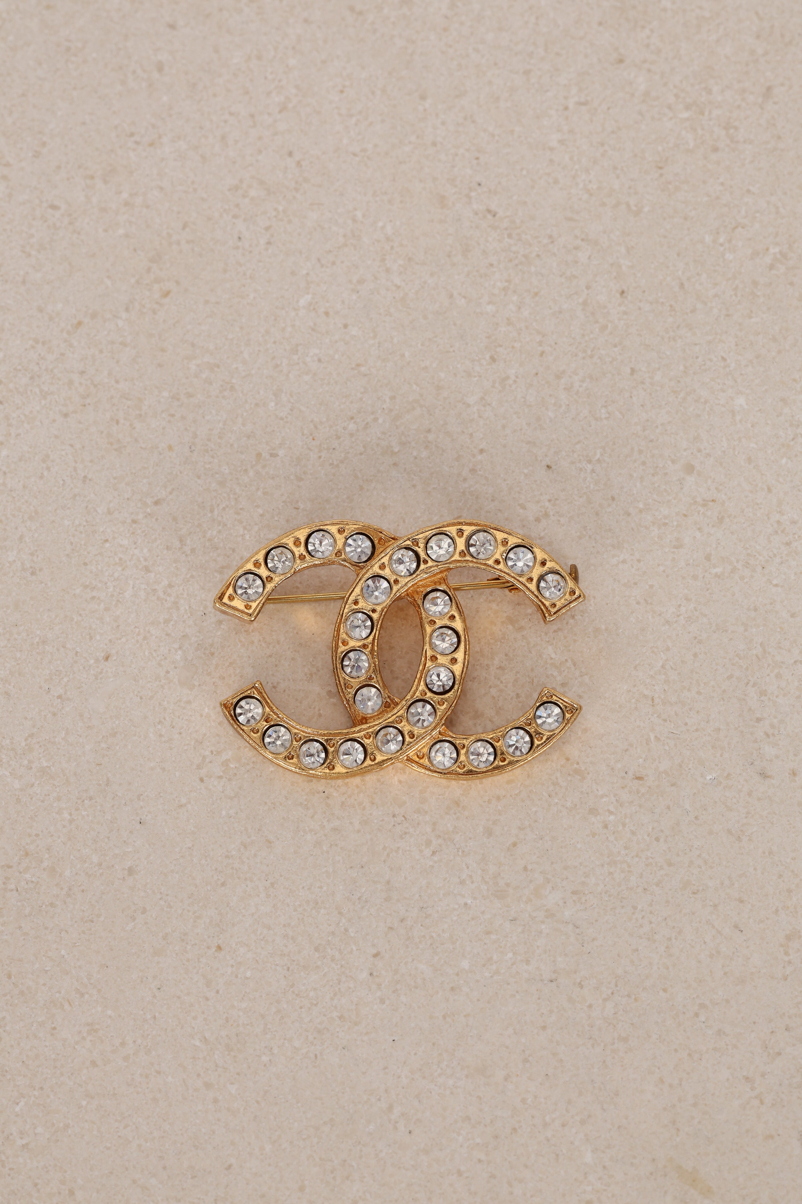 Chanel Gold Diamond CC Brooch - Drop 7 (Copy)
