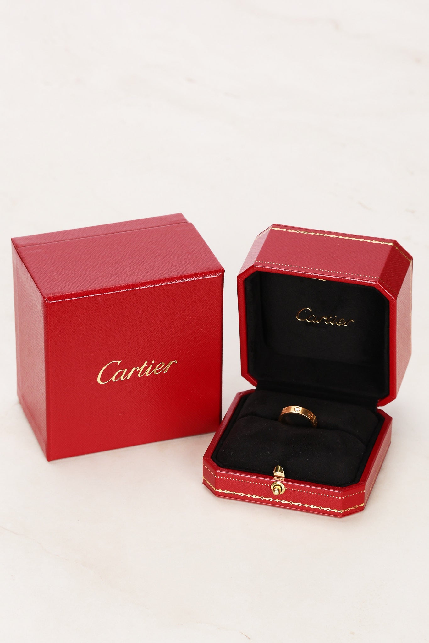 Cartier Yellow Gold and Diamond Love Ring
