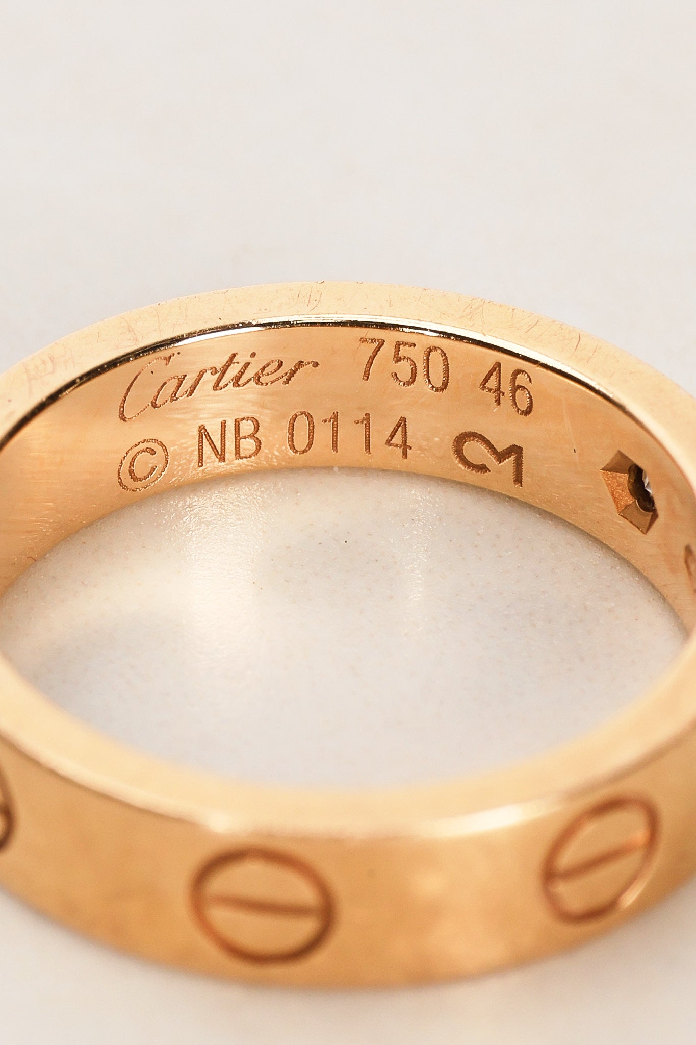 Cartier Yellow Gold and Diamond Love Ring
