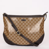Gucci Large Half Moon Hobo Coated Canvas