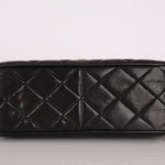 Chanel Single Flap Black Lambskin 24K GP