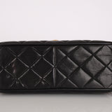 Chanel Single Flap Black Lambskin 24K GP
