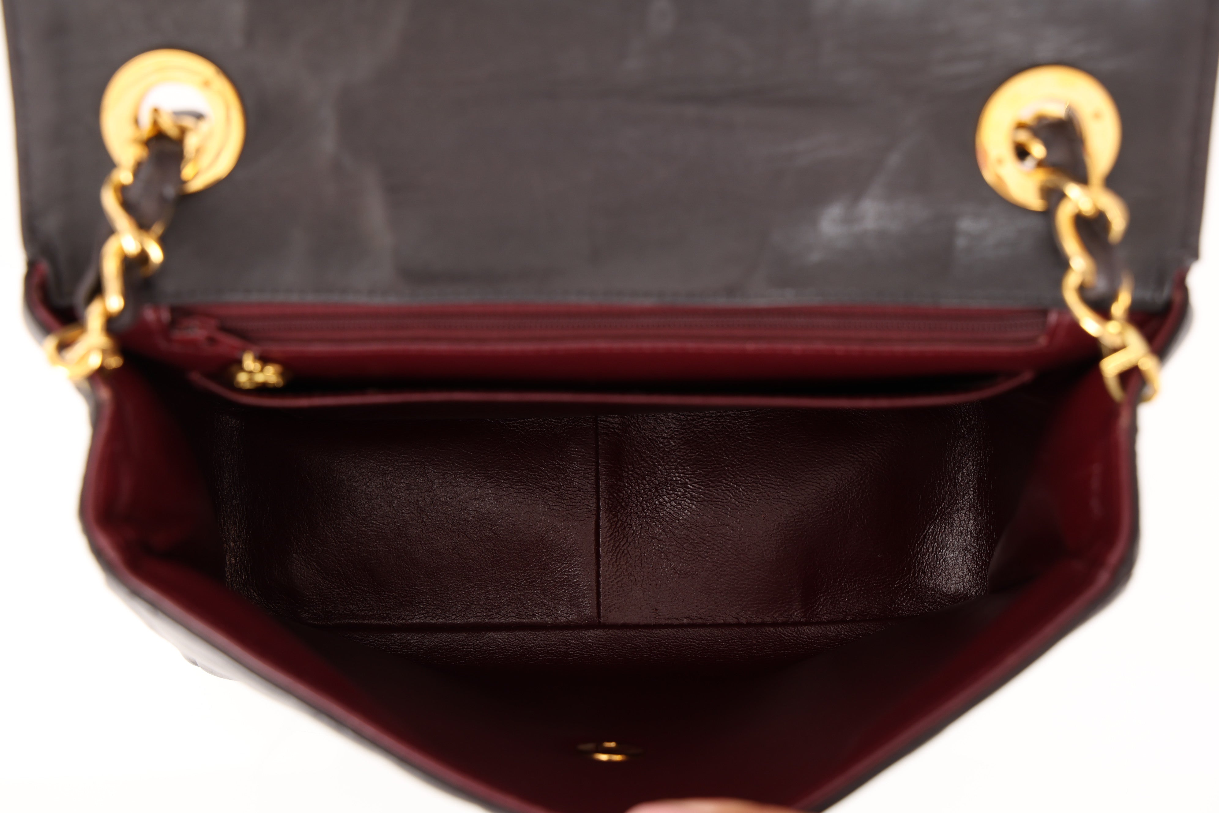 Chanel Single Flap Black Lambskin 24K GP