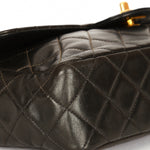 Rare Chanel Medium Classic Single Flap Black Lambskin 1996 24K GP