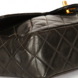 Rare Chanel Medium Classic Single Flap Black Lambskin 1996 24K GP
