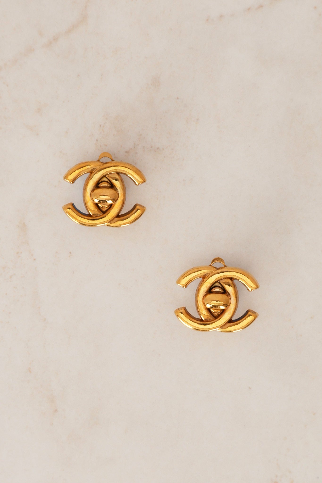Chanel CC Turnlock Earrings