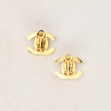 Chanel 1996 CC Turnlock Clip-On Earrings 24K GP