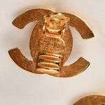 Chanel 1996 CC Turnlock Clip-On Earrings 24K GP