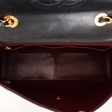 Chanel Jumbo Classic Single Flap Black Lambskin 1988 24K GP
