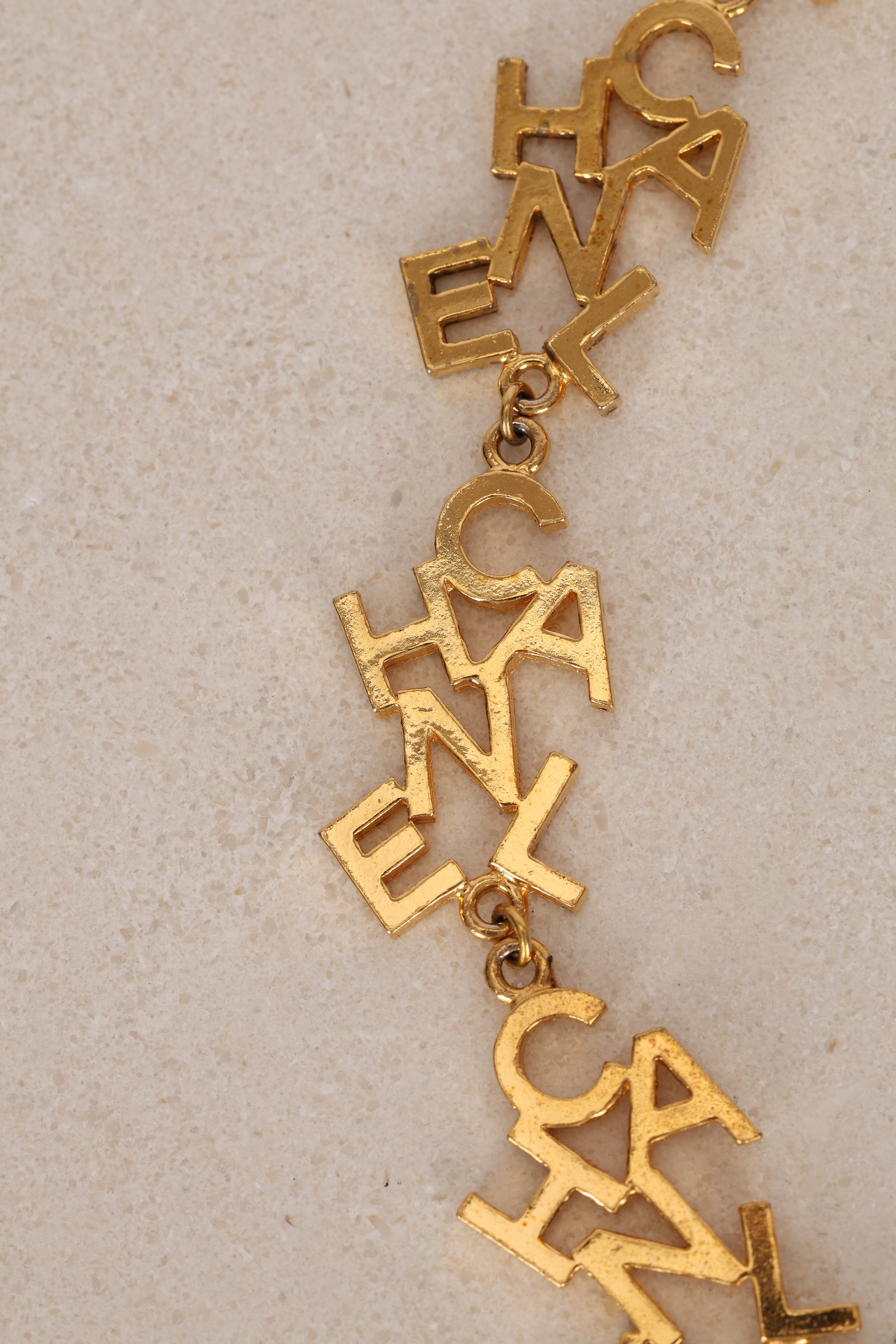 Chanel Logo Gold 10-Strand Necklace