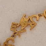 Chanel Logo Gold 10-Strand Necklace