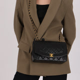 Chanel Medium Diana Flap Black Lambskin 1994 24K GP