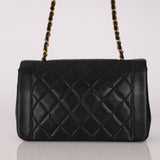 Chanel Medium Diana Flap Black Lambskin 1994 24K GP