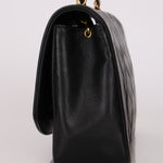 Chanel Medium Diana Flap Black Lambskin 1994 24K GP