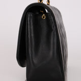 Chanel Medium Diana Flap Black Lambskin 1994 24K GP