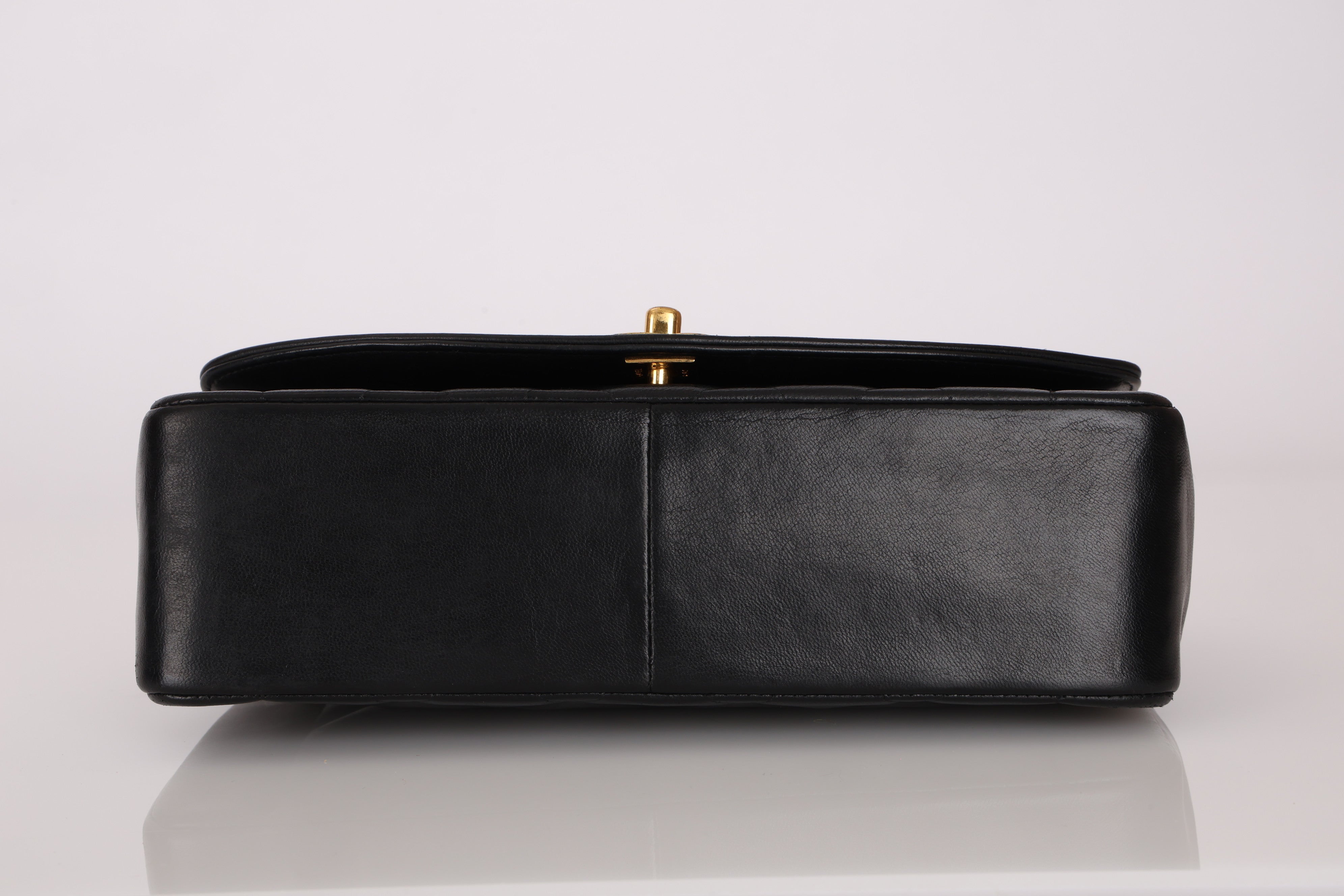 Chanel Medium Diana Flap Black Lambskin 1994 24K GP